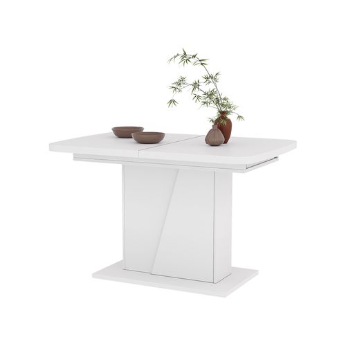 Table à Manger Extensible Fenaro, Blanc, 120/160x80cm
