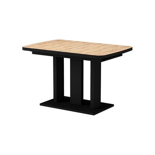 Table à Manger Extensible Fenaro, Chêne Noir/force De Lor, 120/160x80cm 2 Parties
