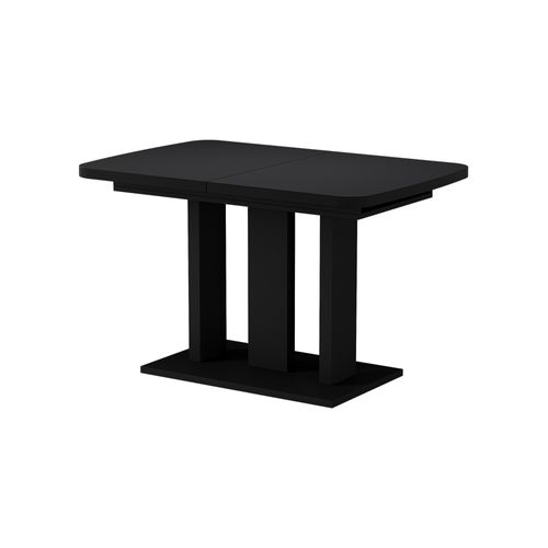 Table à Manger Extensible Fenaro, Noir, 120/160x80cm 2 Pièces