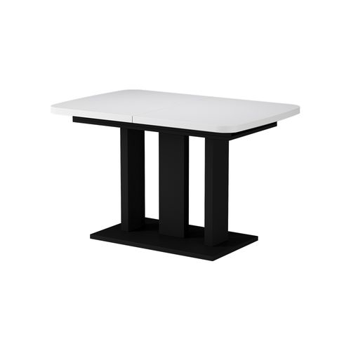 Table à Manger Extensible Fenaro, Noir/blanc, 120/160x80cm 2 Parties