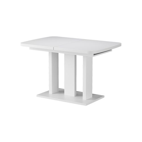 Table à Manger Extensible Fenaro, Blanc/blanc, 120/160x80cm 2 Parties