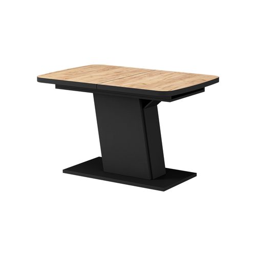 Table à Manger Extensible Fenaro, Chêne Noir/force De Lor, 120/160x80cm