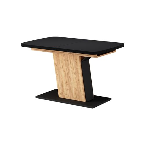 Table à Manger Extensible Fenaro, Chêne Noir/force De Lor, 120/160x80cm