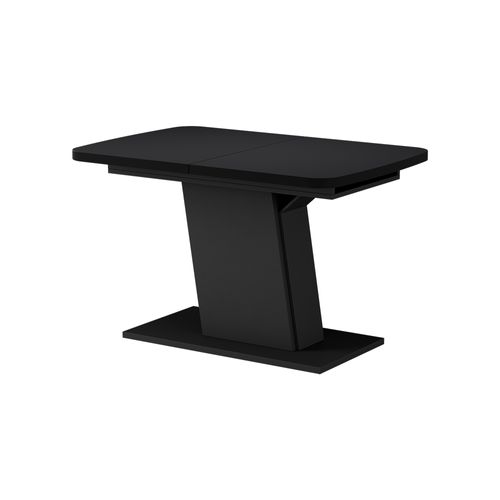 Table à Manger Extensible Fenaro, Noir, 120/160x80cm