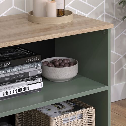 Meuble TV Wido 56608 Vert 60x50cm Avec 2 Compartiments