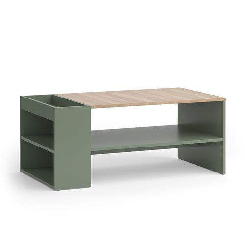 Table Basse Wido 56609 Vert 100x55cm Avec Des Étagères