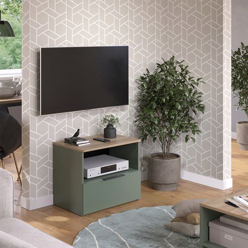 Meuble TV Wido 56612 Vert 60x50cm Avec Tiroir