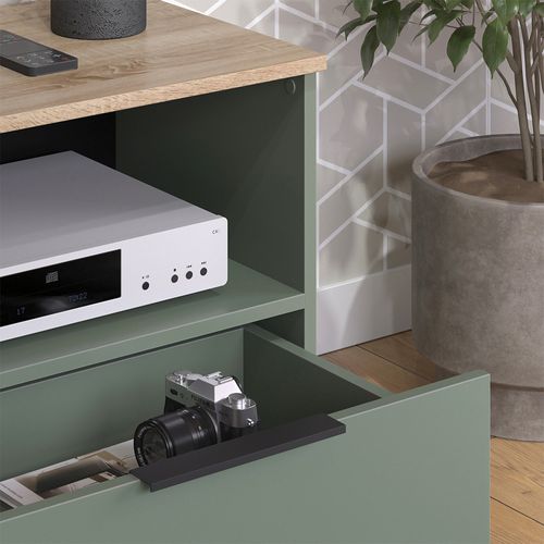 Meuble TV Wido 56612 Vert 60x50cm Avec Tiroir