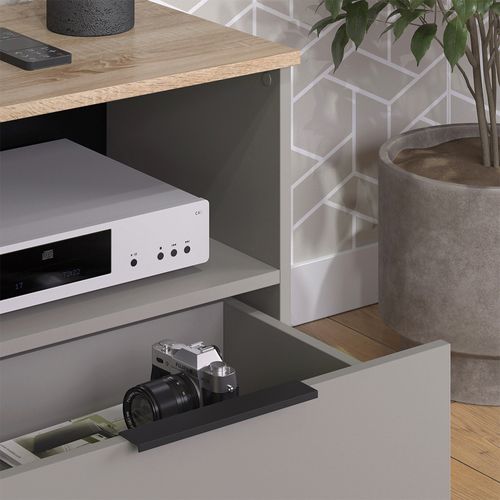 Meuble TV Wido 56617 Grège 60x50cm Avec Tiroir