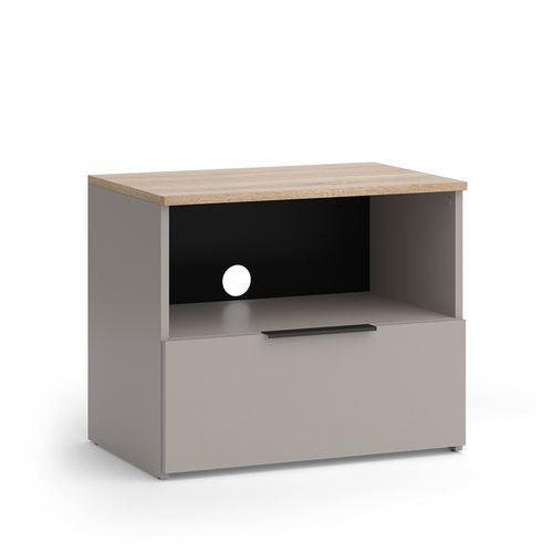 Meuble TV Wido 56617 Grège 60x50cm Avec Tiroir