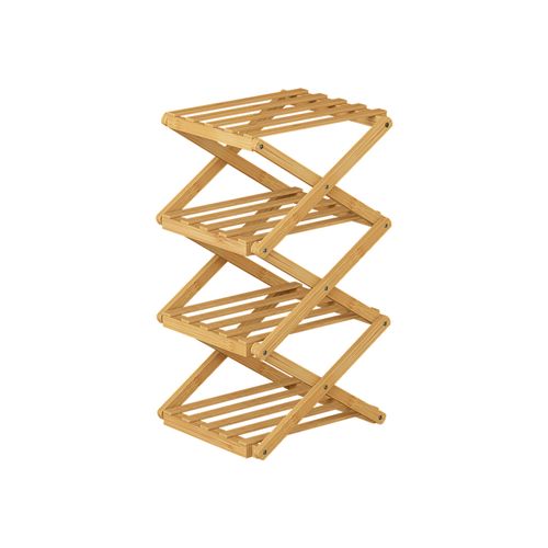 Armoire à Chaussures Ziggy 56626 Bambou 26x52cm Avec 4 Compartiments