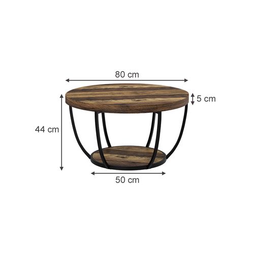 Table Basse Arvina 56649 Chêne Rustique 80x80cm