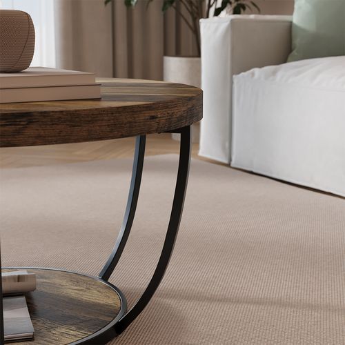 Table Basse Arvina 56649 Chêne Rustique 80x80cm