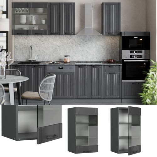 Armoire En Verre Fame-line 56667 Gris Foncé 40cm