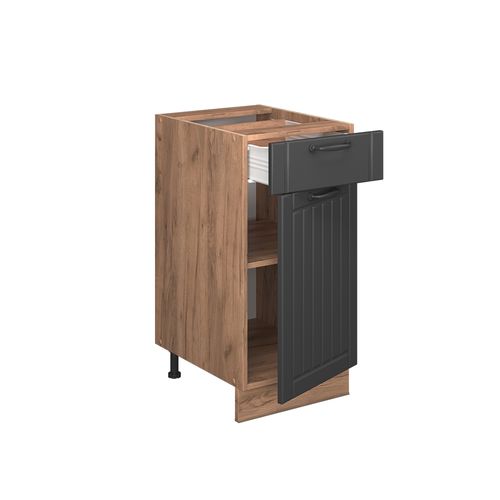 Meuble Cuisine Fame-line 56670 Gris Foncé 40cm Sans Pt