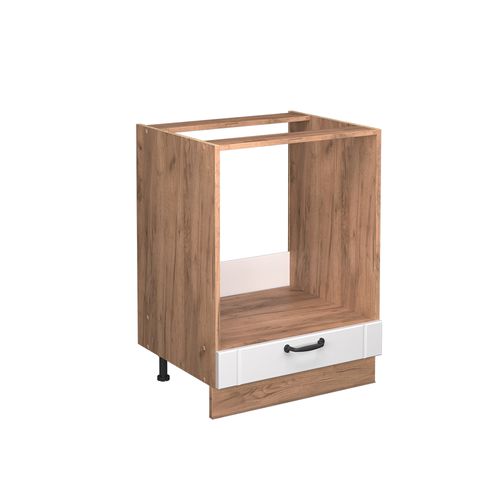 Meuble Pour Four Fame-line 56678 Blanc Campagne 60cm , Pt Anthracite