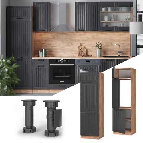 Armoire Pour Frigo Fame-line 56681 Gris Foncé 60cm