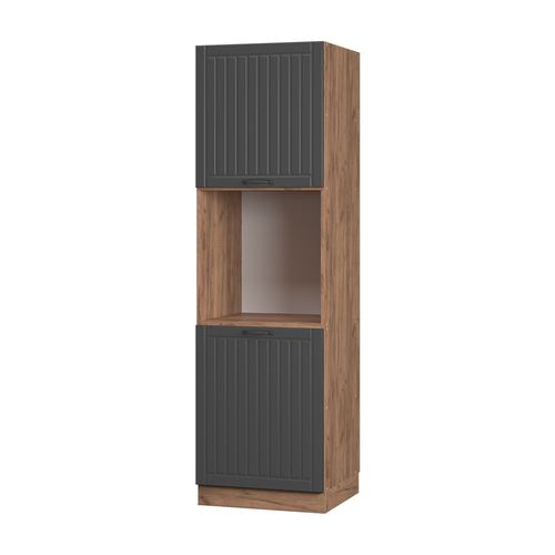 Meuble Pour Four Fame-line 56721 Gris Foncé 60cm Ouvert