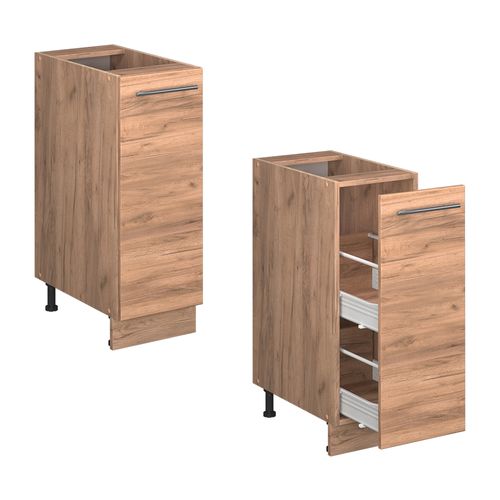 Meuble De Cuisine Fame-line 56756 Chêne De Force Doré 30cm , Pt Chêne