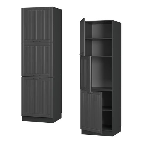 Meuble Pour Four Fame-line 56800 Gris Foncé 60cm