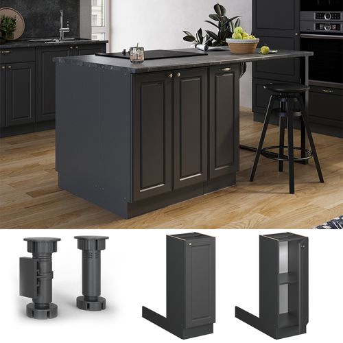 Îlot De Cuisine Fame-line 56802 Anthrazit-gold Landhaus 30cm Sans Pt