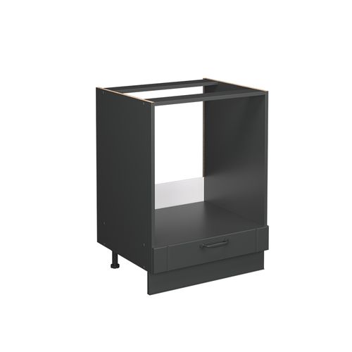 Meuble Pour Four Fame-line 56865 Gris Foncé 60cm , Pt Marbre