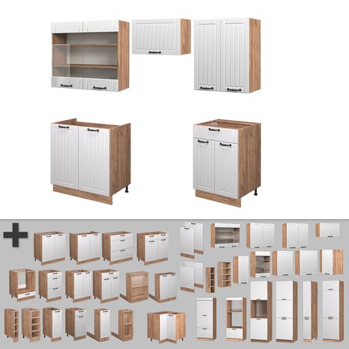 Cuisine Fame-line 56890 Blanc Campagne 200cm Sans Pt