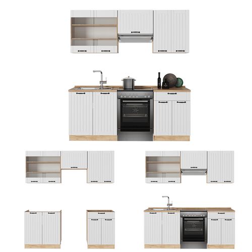 Cuisine Fame-line 56890 Blanc Campagne 200cm Sans Pt