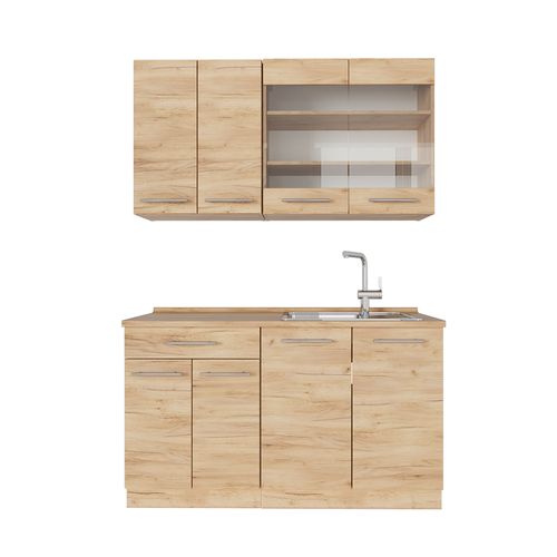 Cuisine Fame-line 56902 Chêne De Force Doré 140cm , Pt Chêne