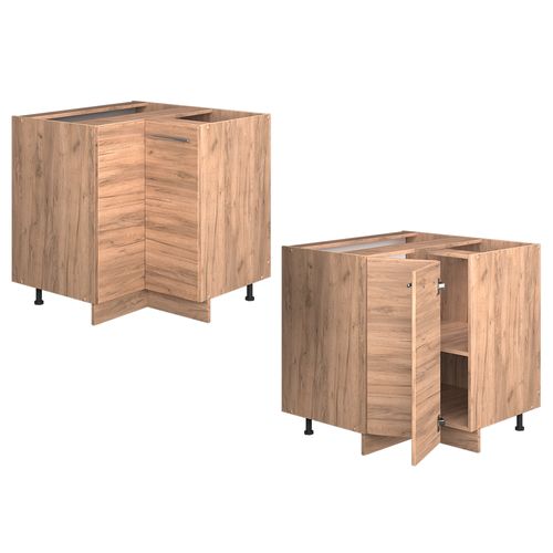 Meuble Dangle Fame-line 56918 Chêne De Force Doré 80.5cm , Pt Anthracite