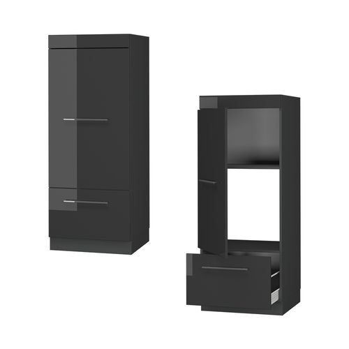 Armoire Micro-ondes Fame-line 56922 Anthracite Haute Brillance 60cm