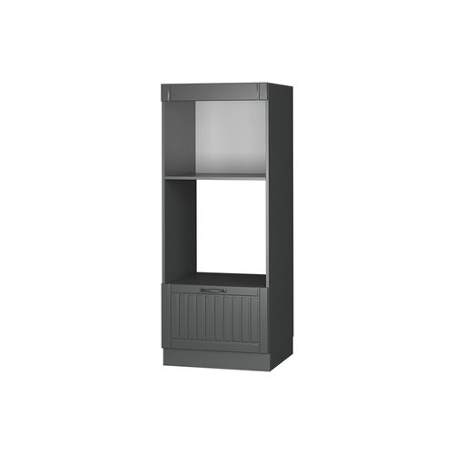 Armoire Micro-ondes Fame-line 56923 Gris Foncé 60cm Ouvert