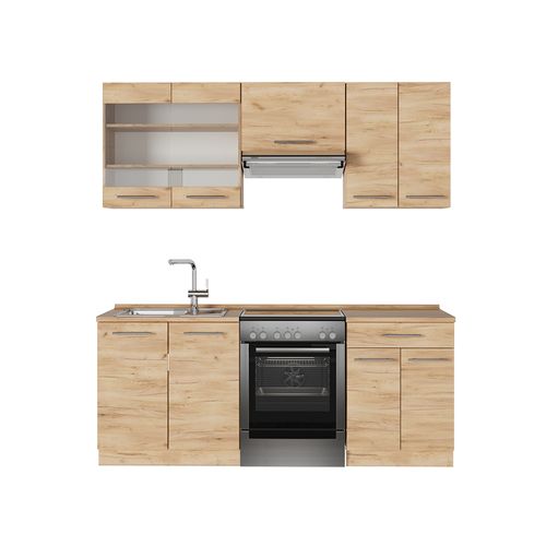 Cuisine Fame-line 56932 Chêne De Force Doré 200cm Sans Pt