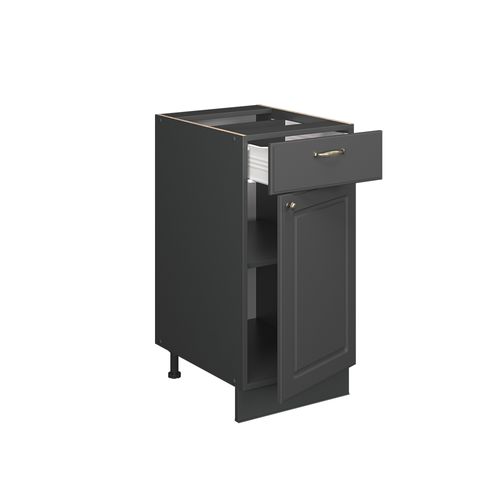 Meuble Cuisine Fame-line 56942 Anthrazit-gold Landhaus 40cm Sans Pt