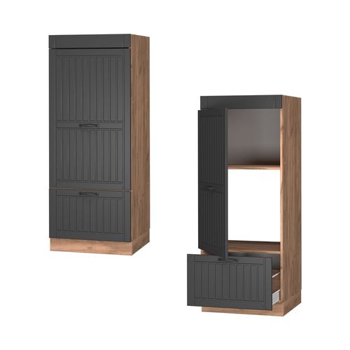 Armoire Micro-ondes Fame-line 56962 Gris Foncé 60cm