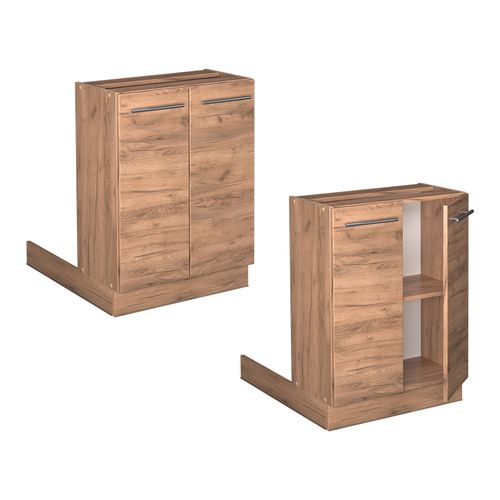 Îlot De Cuisine Fame-line 56964 Chêne De Force Doré 60cm Sans Pt