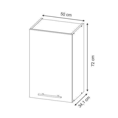 Elément Haut De Cuisine Fame-line 56988 Gris Foncé 50cm