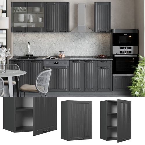 Elément Haut De Cuisine Fame-line 56988 Gris Foncé 50cm