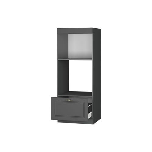 Armoire Micro-ondes Fame-line 56999 Anthrazit-gold Landhaus 60cm Ouvert