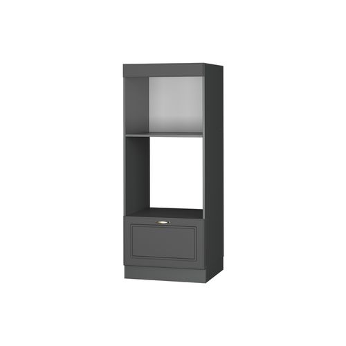 Armoire Micro-ondes Fame-line 56999 Anthrazit-gold Landhaus 60cm Ouvert