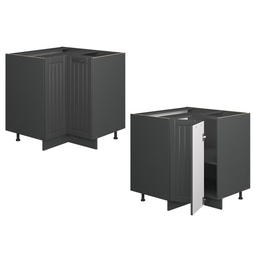 Meuble Dangle Fame-line 57025 Gris Foncé 80.5cm , Pt Chêne