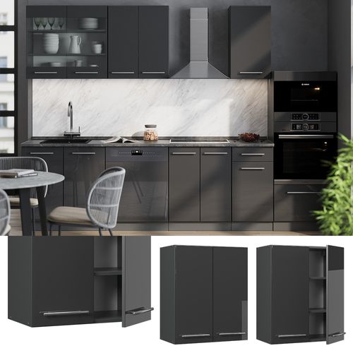 Elément Haut De Cuisine Fame-line 57027 Anthracite Haute Brillance 60cm