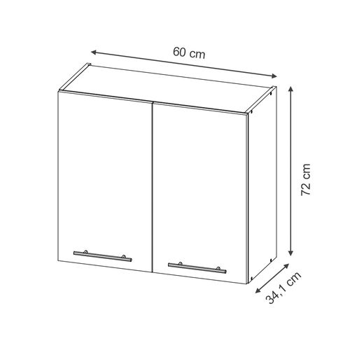 Elément Haut De Cuisine Fame-line 57036 Chêne De Force Doré 60cm