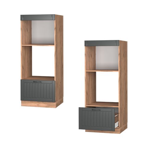 Armoire Micro-ondes Fame-line 57040 Gris Foncé 60cm