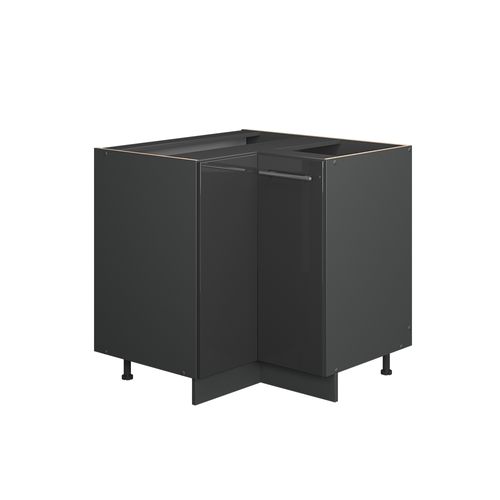 Meuble Dangle Fame-line 57062 Anthracite Haute Brillance 80.5cm , Pt Chêne