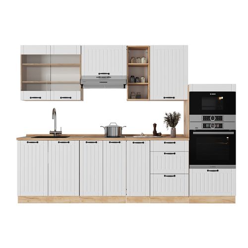 Cuisine Fame-line 57088 Blanc Campagne 280cm Sans Pt