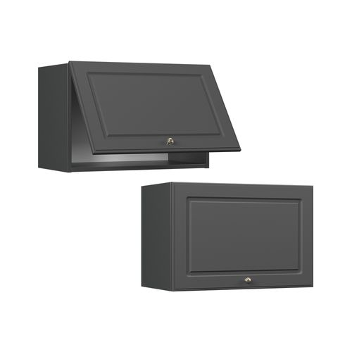 Elément Haut De Cuisine Fame-line 57103 Anthrazit-gold Landhaus 60cm Plat