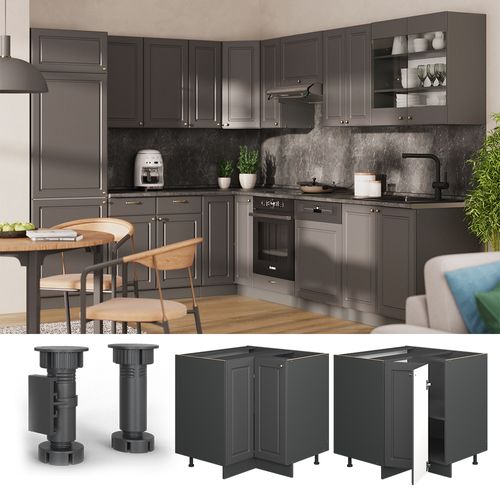 Meuble Dangle Fame-line 57138 Anthrazit-gold Landhaus 80.5cm , Pt Anthracite