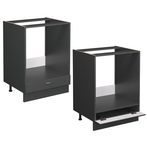 Meuble Pour Four Fame-line 57139 Anthrazit-gold Landhaus 60cm , Pt Marbre