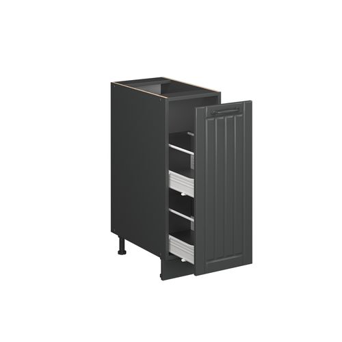 Meuble De Cuisine Fame-line 57142 Gris Foncé 30cm Sans Pt